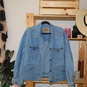 Vintage oversized boyfriend jean jacket
